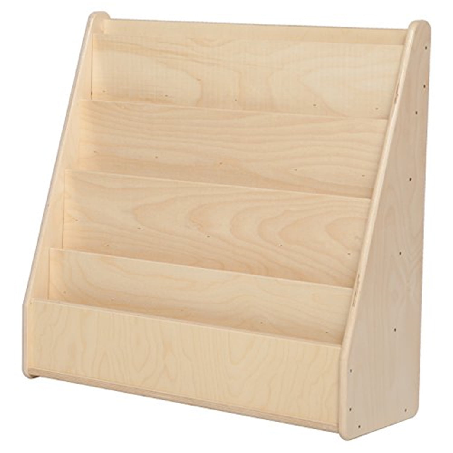 White Plywood Kids Book Display with Rear Storage