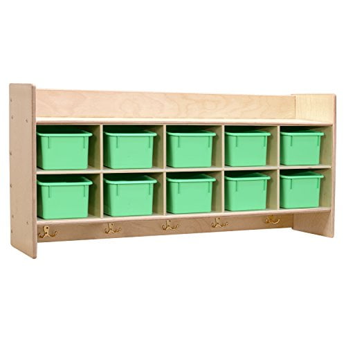 Contender C51409LGF (COO2Z) Contender Wall Locker and Storage with Lime Green Trays - Assembled