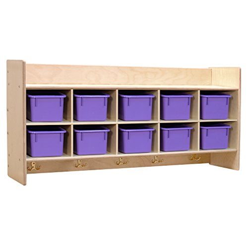 Contender C51409PP (COO2Z) Contender Wall Locker and Storage with Purple Trays - RTA