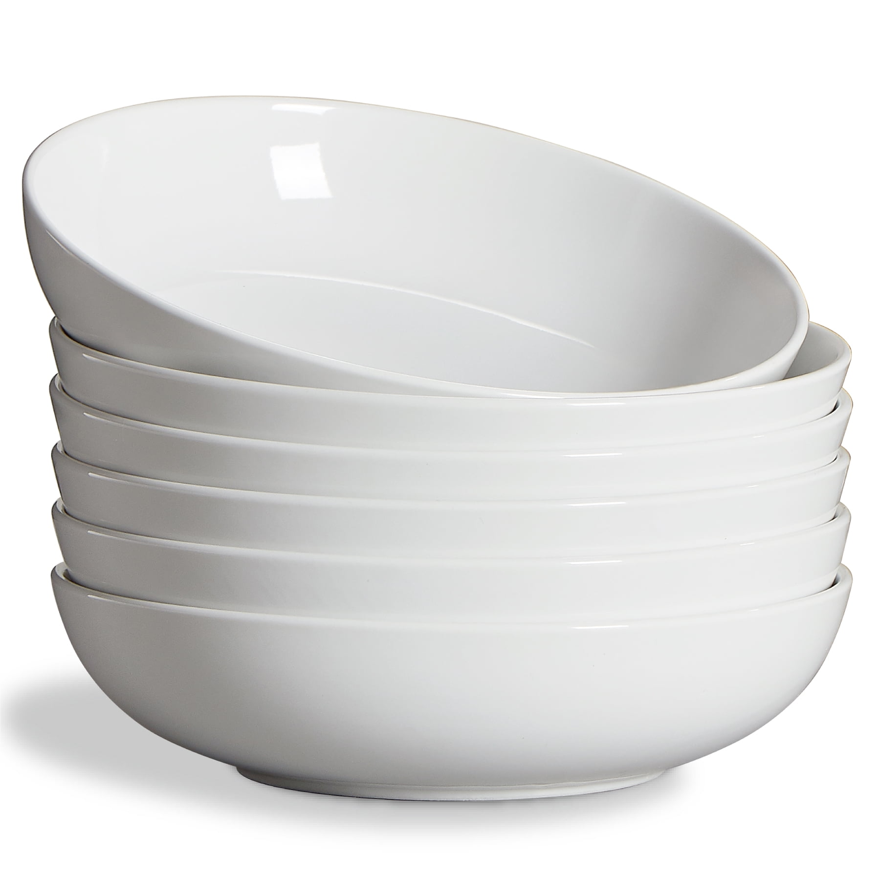 LERATIO 8.5'' Large Ceramic Pasta Bowls Set Of 4 - 36oz Reactive Glaze Serving Bowls For Kitchen