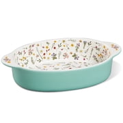 Contenpo Porcelain Oval Au Gratin Pans, Baking Dish Set for servings, Bakeware with Double Handle for Kitchen and Home