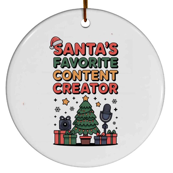 Content Creator Ornament, Custom Christmas Ornament, Christmas Gift For Dad Mom Friends Coworkers Colleagues, Christmas Ornament 2025, Team Gifts, Santa's Favorite Content Creator