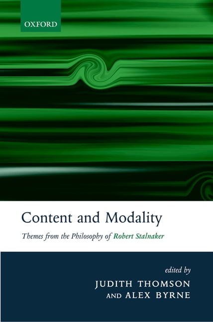 Content and Modality: Themes from the Philosophy of Robert Stalnaker ...