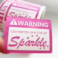 thumbnail image 1 of Contents Are Full of Sparkle Stickers 2x1.5inch Shipping Warning Sparkle Labels 500 Pcs, 1 of 5