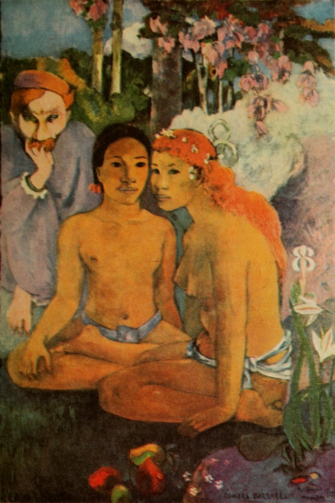 Contes Barbares 1902 Gauguin Tahiti 1958 Canvas Art - Paul Gauguin (24 x 36)