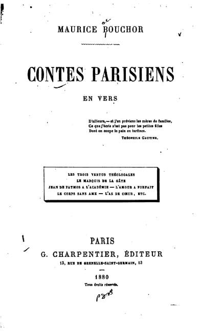Contes parisiens, en vers, (Paperback)