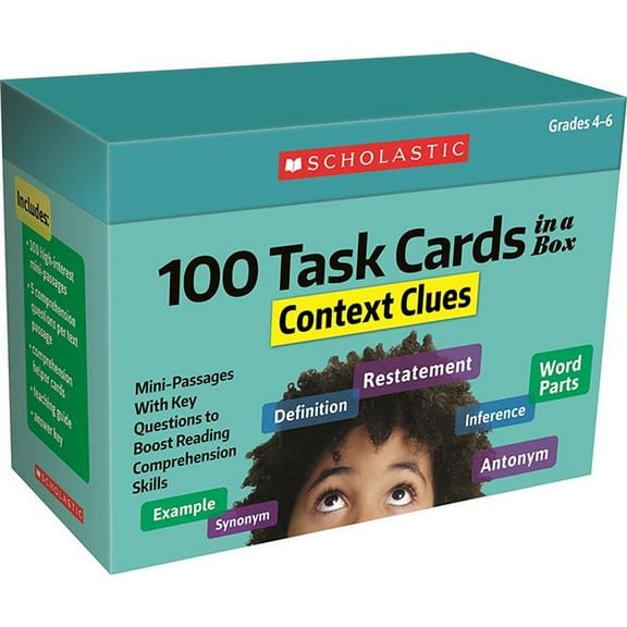 Context Clues 100 Task Cards, Turquoise