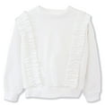 thumbnail image 1 of Conti Kids Baby Female Cotton Long Sleeve Ruffle Sweatshirts White 2-3 Years, 1 of 5