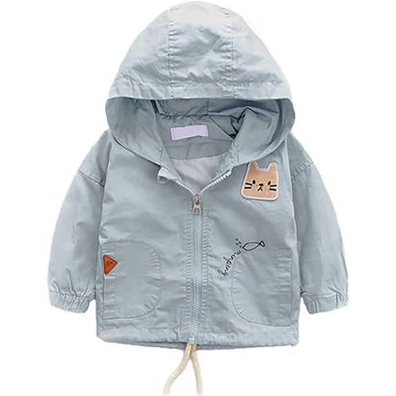 Conti Kids Infant Unisex Hoodie Windbreaker Jacket Outerwear Blue Large 18-24 Months