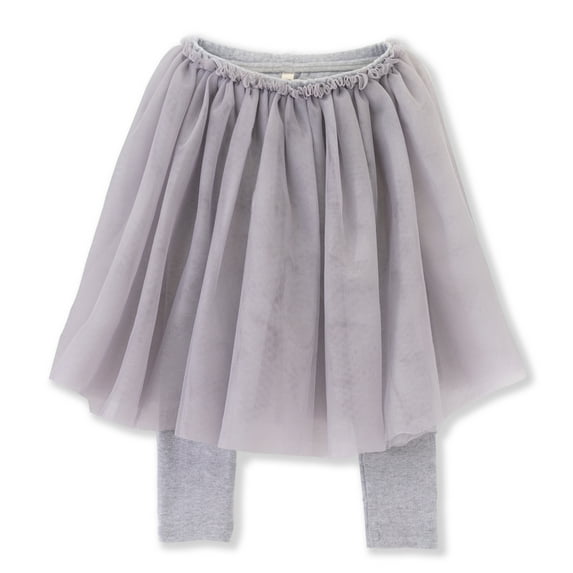 Conti Kids Little Girls Tulle Tutu Skirt Leggings Pants Gray 2-3 Years