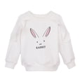 thumbnail image 1 of Conti Kids Toddler Girls Ruffle Shoulder Sweatshirts White 6-7 Years, 1 of 5