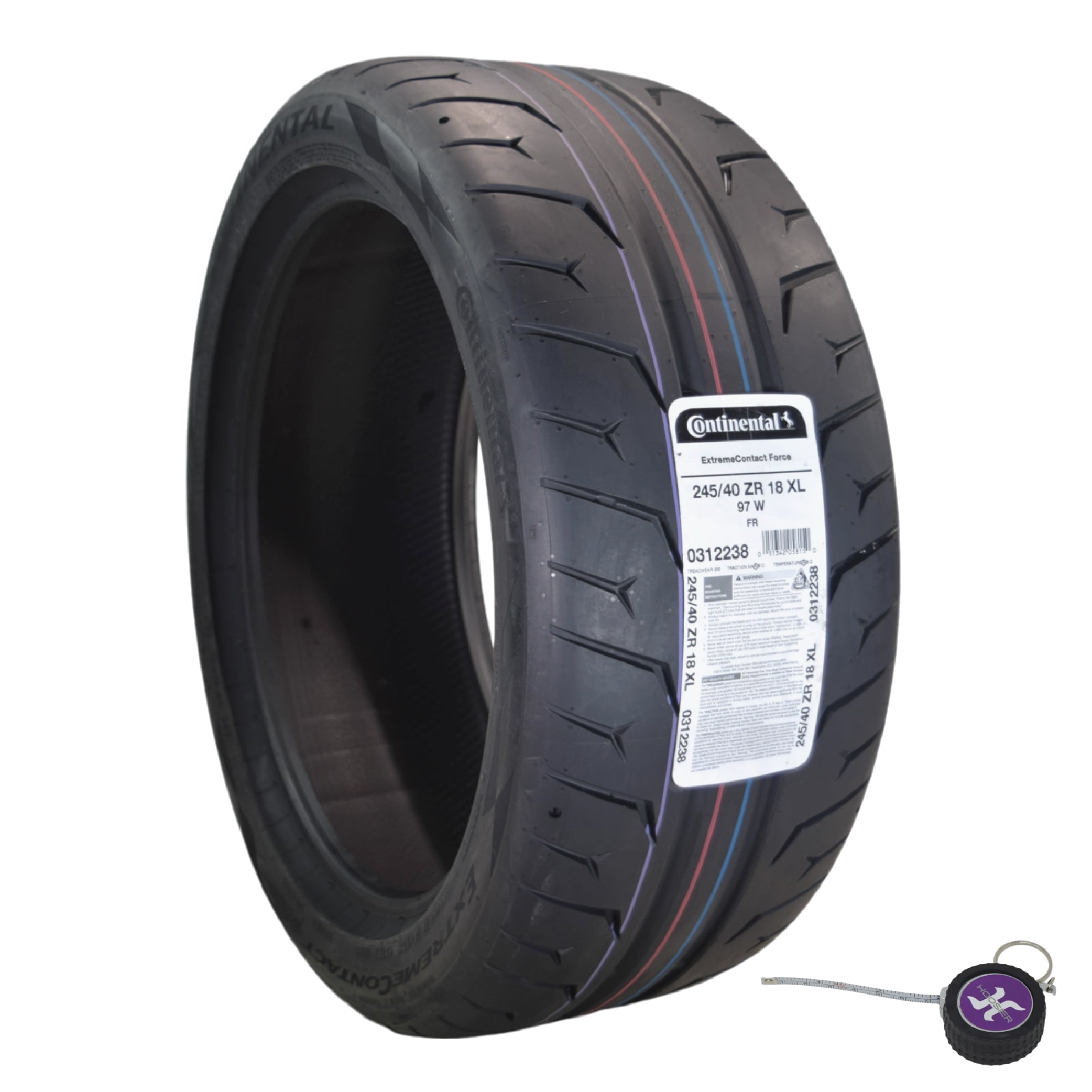 Hoosier Conti by Hoosier Racing Tire 245/40R18 97W XL CONTACT FORCE – Ultra-High Track Performance Tire with Hoosier Keychain Simolary simolary.com 6