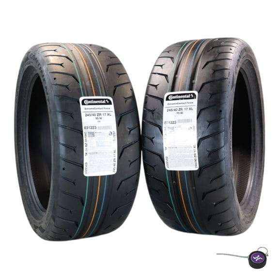 Conti by Hoosier Racing Tire 255/40R17 98W XL CONTACT FORCE - Ultra-High Track Performance Tire with Hoosier Keychain (2 Pack)