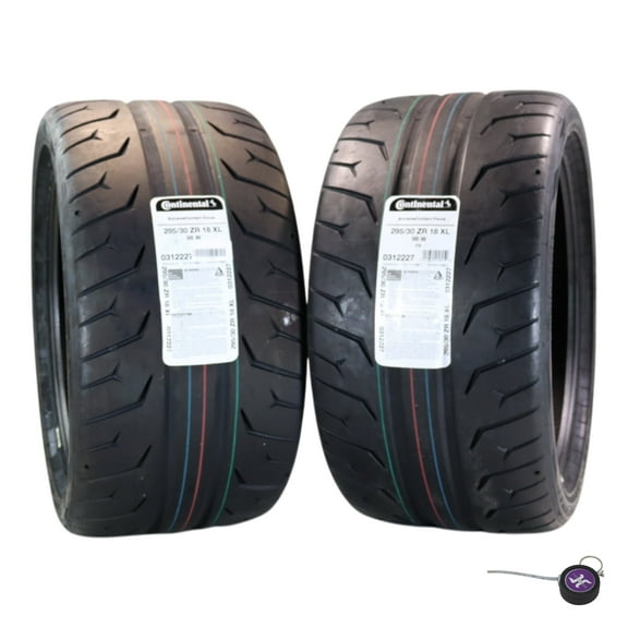 Conti by Hoosier Racing Tire 295/30R18 98W XL CONTACT FORCE - Ultra-High Track Performance Tire with Hoosier Keychain (2 Pack)