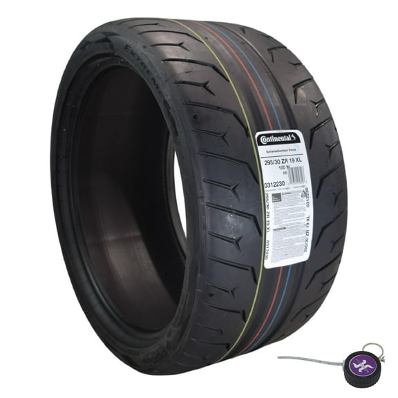Conti by Hoosier Racing Tire 295/30R19 100W XL CONTACT FORCE - Ultra-High Track Performance Tire with Hoosier Keychain