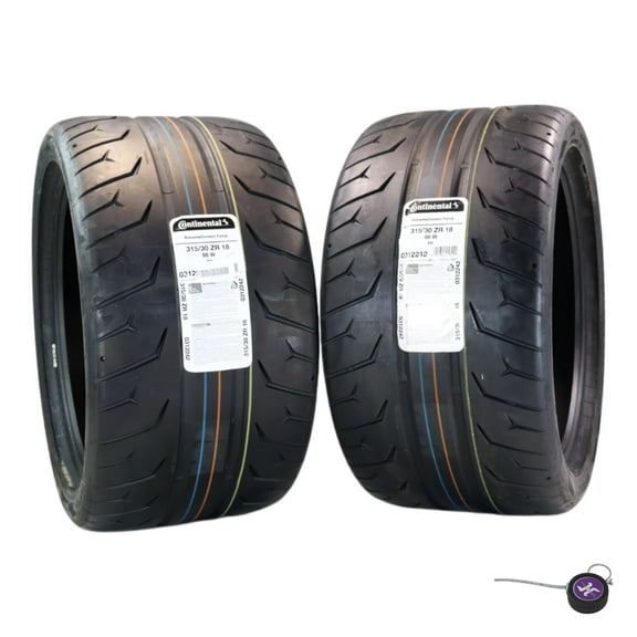 Conti by Hoosier Racing Tire 315/30R18 98W SL CONTACT FORCE - Ultra-High Track Performance Tire with Hoosier Keychain (2 Pack)