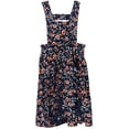 thumbnail image 1 of ContiKids Toddler Girls Floral Velvet Skirted Overalls Sleeveless Overall Dress Outfit 4-5 Years, 1 of 5