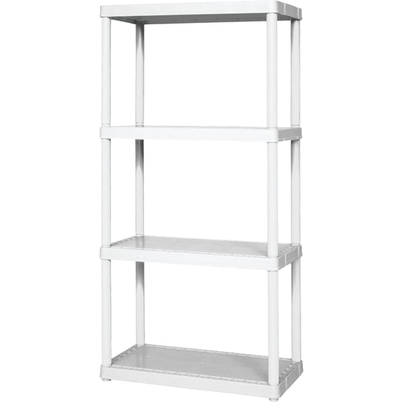 Contico 48 In. x 22 In. x 14 In. 4-Tier White Resin Plastic Shelving 2214WH4