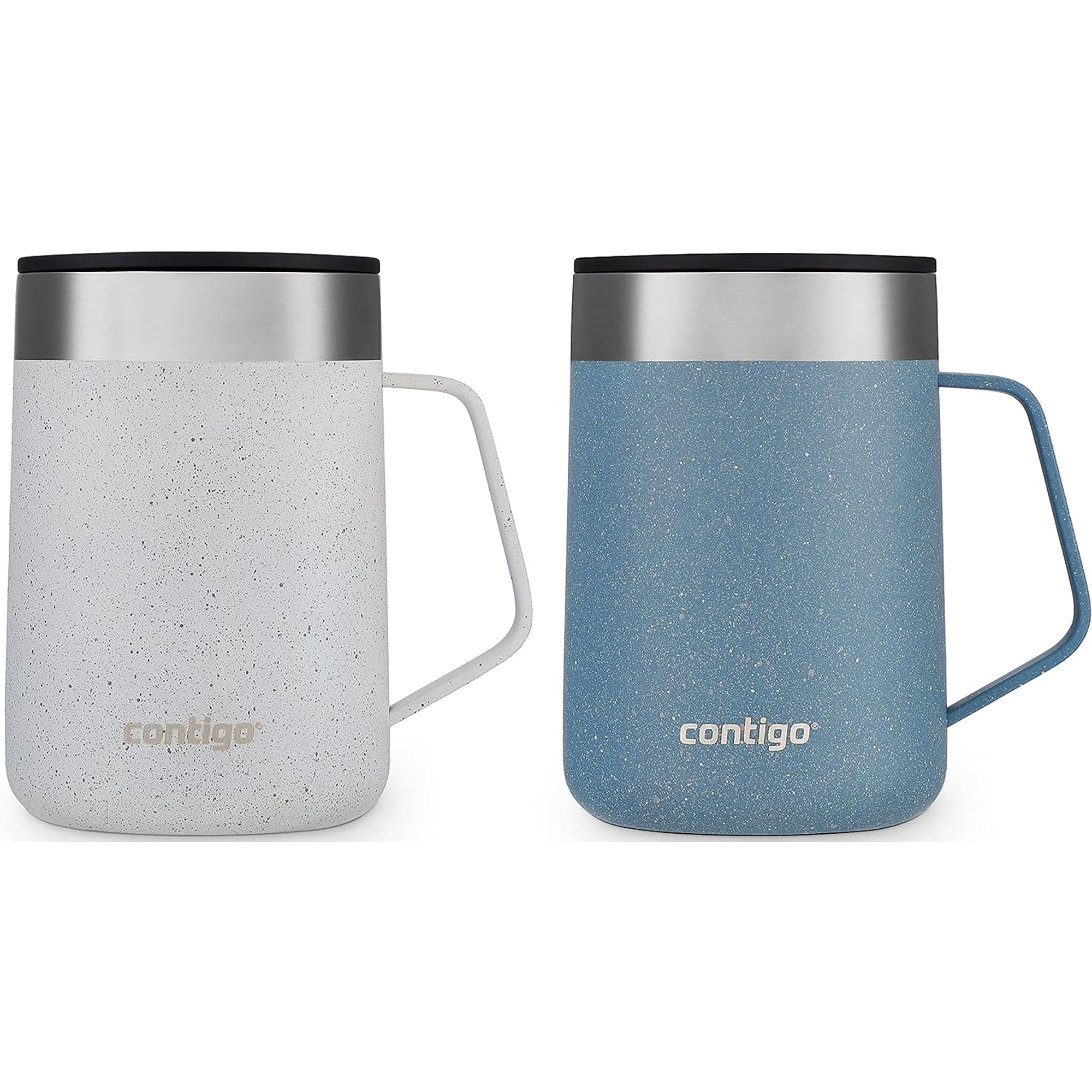 Contigo Luxe Vacuum Insulated Stainless Steel Travel Mug, 14 oz Each 2 Pack  Licorice and Frosted Pearl