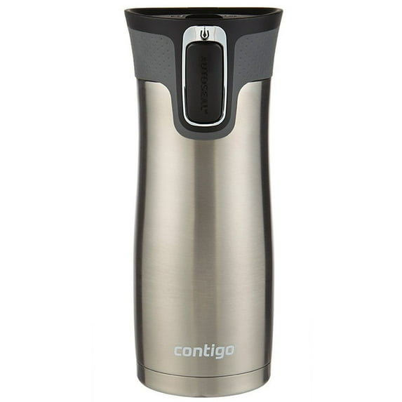 Contigo AUTOSEAL West Loop 2.0 Travel Mug, 16 oz., Stainless Steel with Black Button