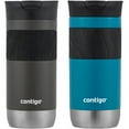 thumbnail image 1 of Contigo Byron 2.0 Stainless Steel Travel Mug with SNAPSEAL Lid and Grip, 16 oz, Sake & Juniper, 2-Pack, 1 of 7