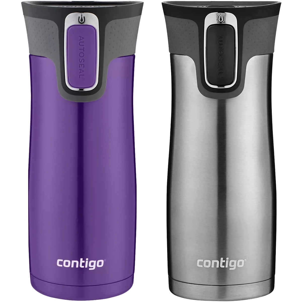 Contigo West Loop Stainless Steel Vacuum-Insulated Travel Mug with  Spill-Proof Lid, Keeps Drinks Hot up to 5 Hours and Cold up to 12 Hours,  16oz Earl Grey : Home & Kitchen 