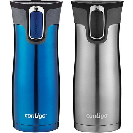 Contigo 16 oz. West Loop 2.0 Travel Mug 2-Pack - Monaco/Stainless Steel