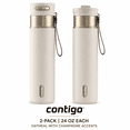 thumbnail image 1 of Contigo® 2-Pack 24 oz Leakproof Water Bottles – DualSip 2-Way Lid & AutoSeal®, Insulated, Carrying Strap, BPA-Free, Oatmeal with Champagne Accents, 1 of 7