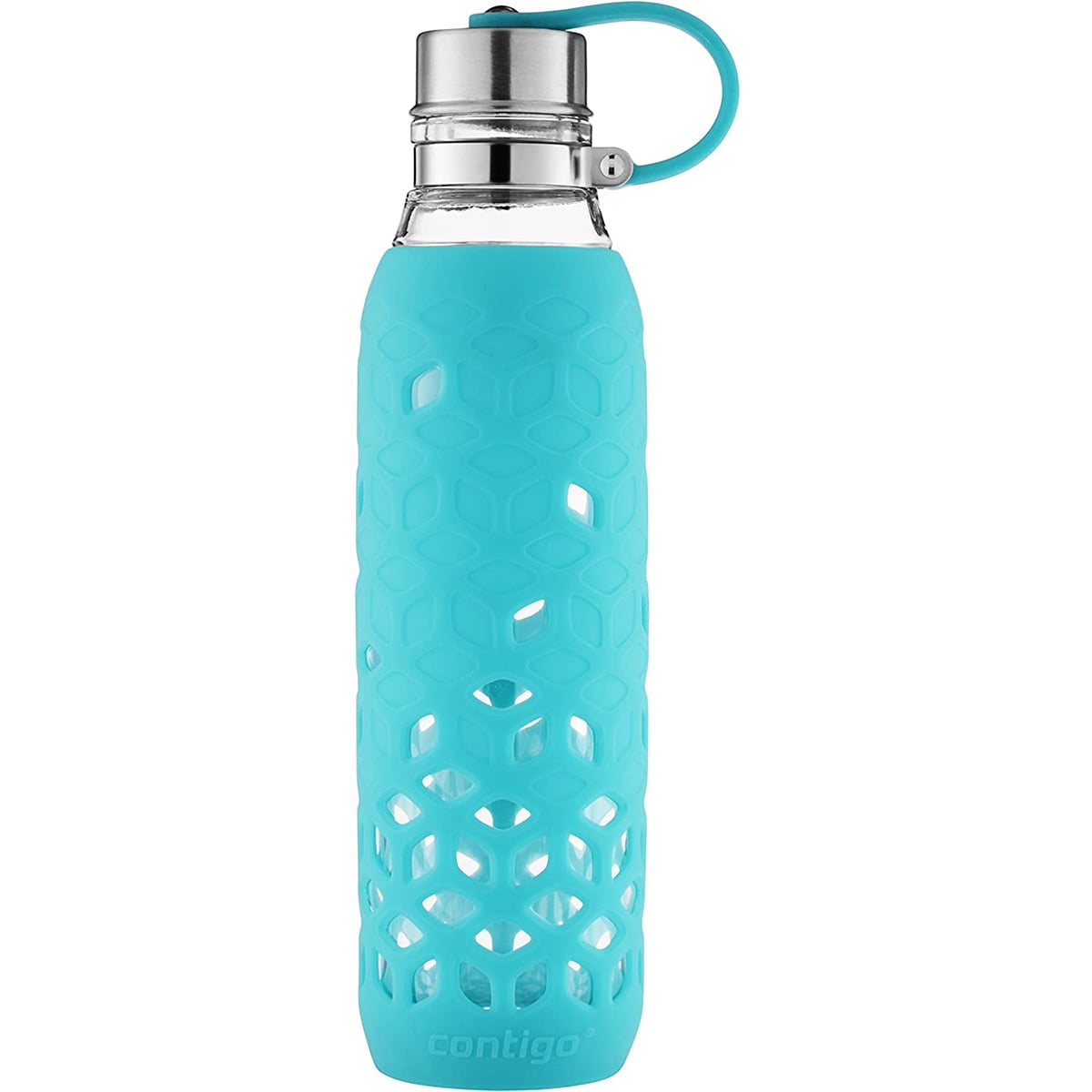Contigo 20 Ounce Purity Petal Glass Water Bottle with Tethered Lid -  Walmart.com