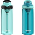 thumbnail image 1 of Contigo 20 oz Kid's Jade Vine & Juniper Plastic Water Bottle (2 Pack), 1 of 2