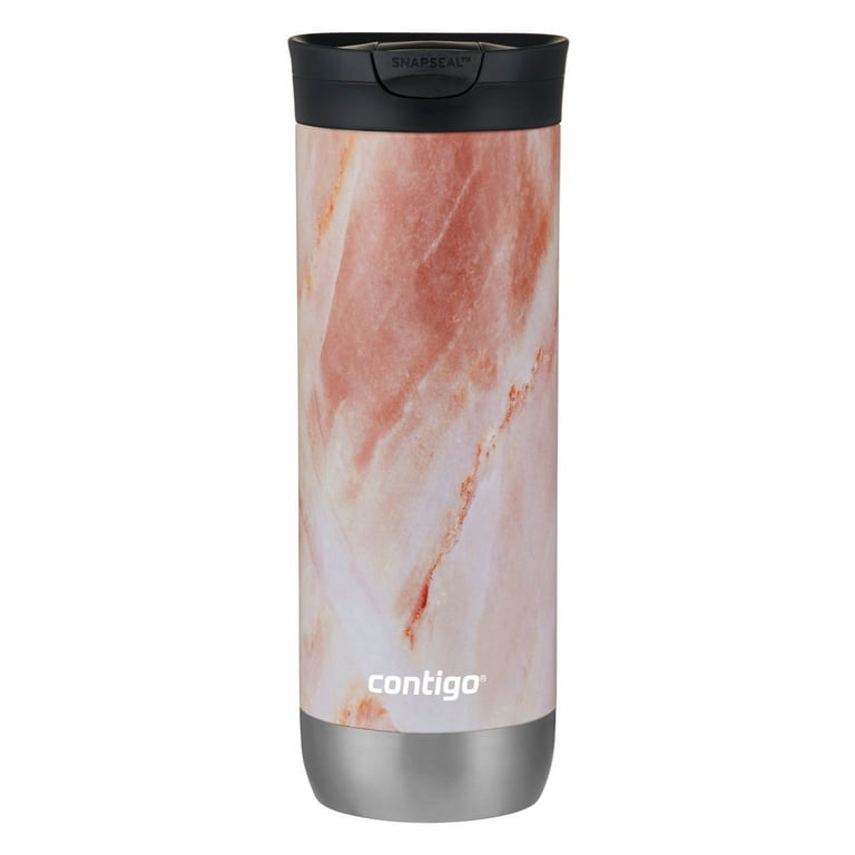Contigo Couture Stainless Steel Travel Mug with SNAPSEAL Lid White Marble,  20 fl oz.