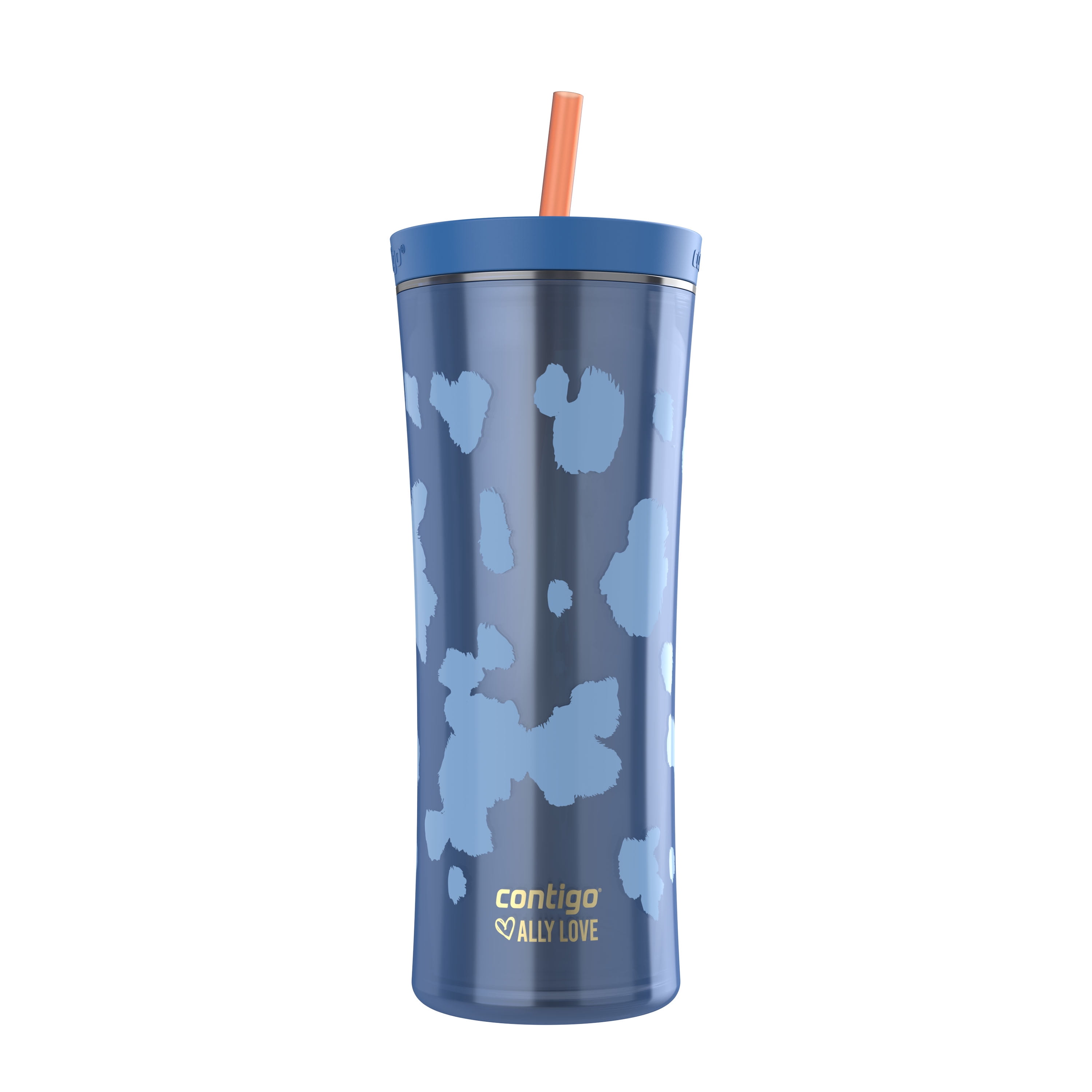 保存容器・ケース Contigo Shake & Go Plastic Tumblers Contigo AUTOCLOSE Shake & Go Double-Wall Tumbler, 16 oz, Clear
