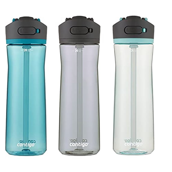Contigo 24 oz. Ashland 2.0 Water Bottle 3-Pack - Juniper/Sake/Bubble Tea
