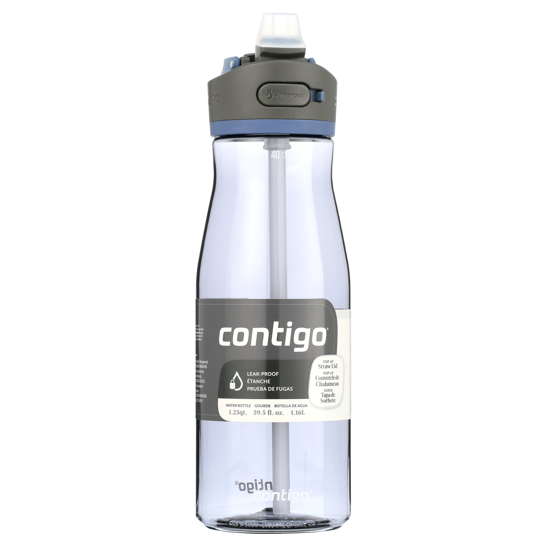 Contigo ASHLAND 2.0 Tritan Water Bottle with AUTOSPOUT Lid, 40 oz., Blue Corn