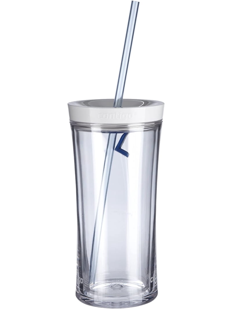 Contigo AUTOCLOSE Shake & Go Double-Wall Tumbler, 16 oz, Clear