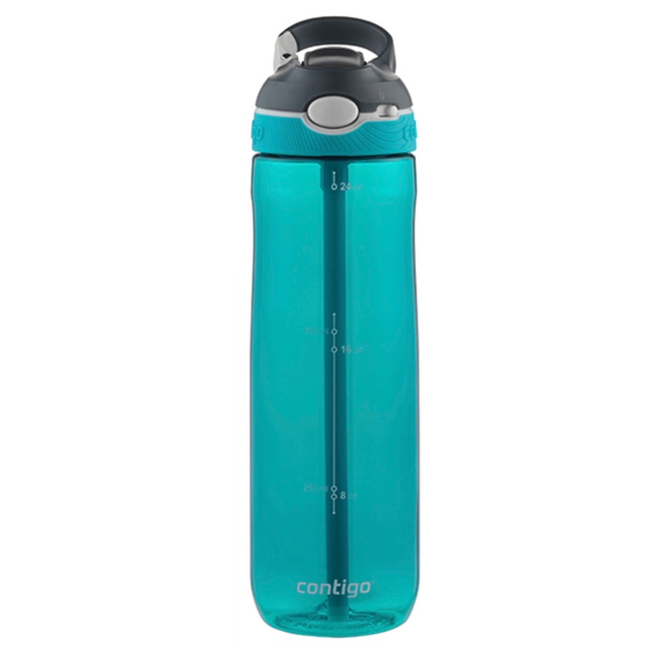 Contigo AutoSpout Water Bottle 24 oz. With Straw Ashland Clippable Clip  Blue EUC - mundoestudiante