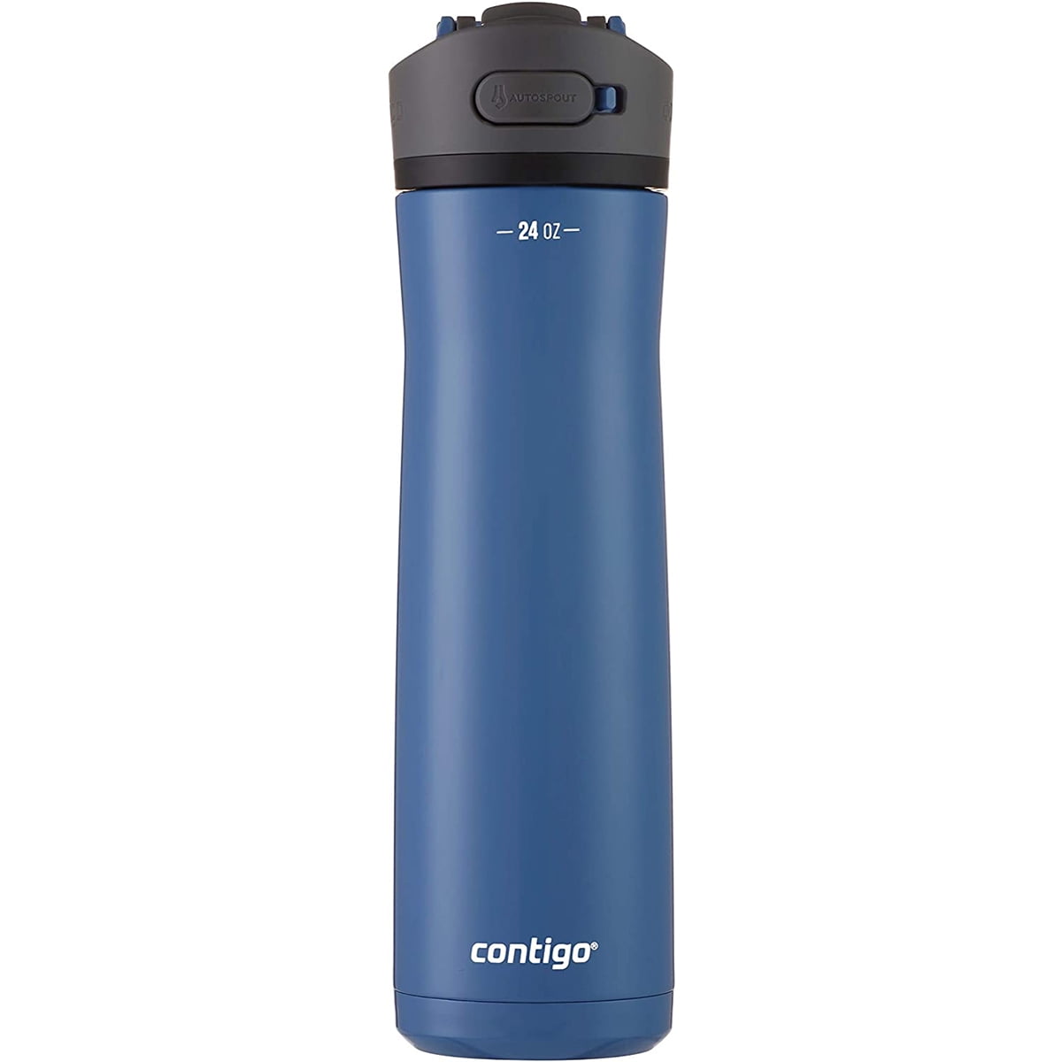 Contigo Ashland Chill 20 oz Silver and Gray Solid Print Stainless Steel Water  Bottle with Straw and Wide Mouth Lid 