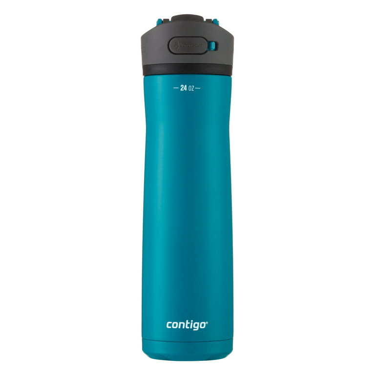 Contigo Ashland Chill 2.0 Stainless Steel Water Bottle with Autospout Straw Lid Teal Juniper, 24 fl oz., Size: 24 oz, Blue
