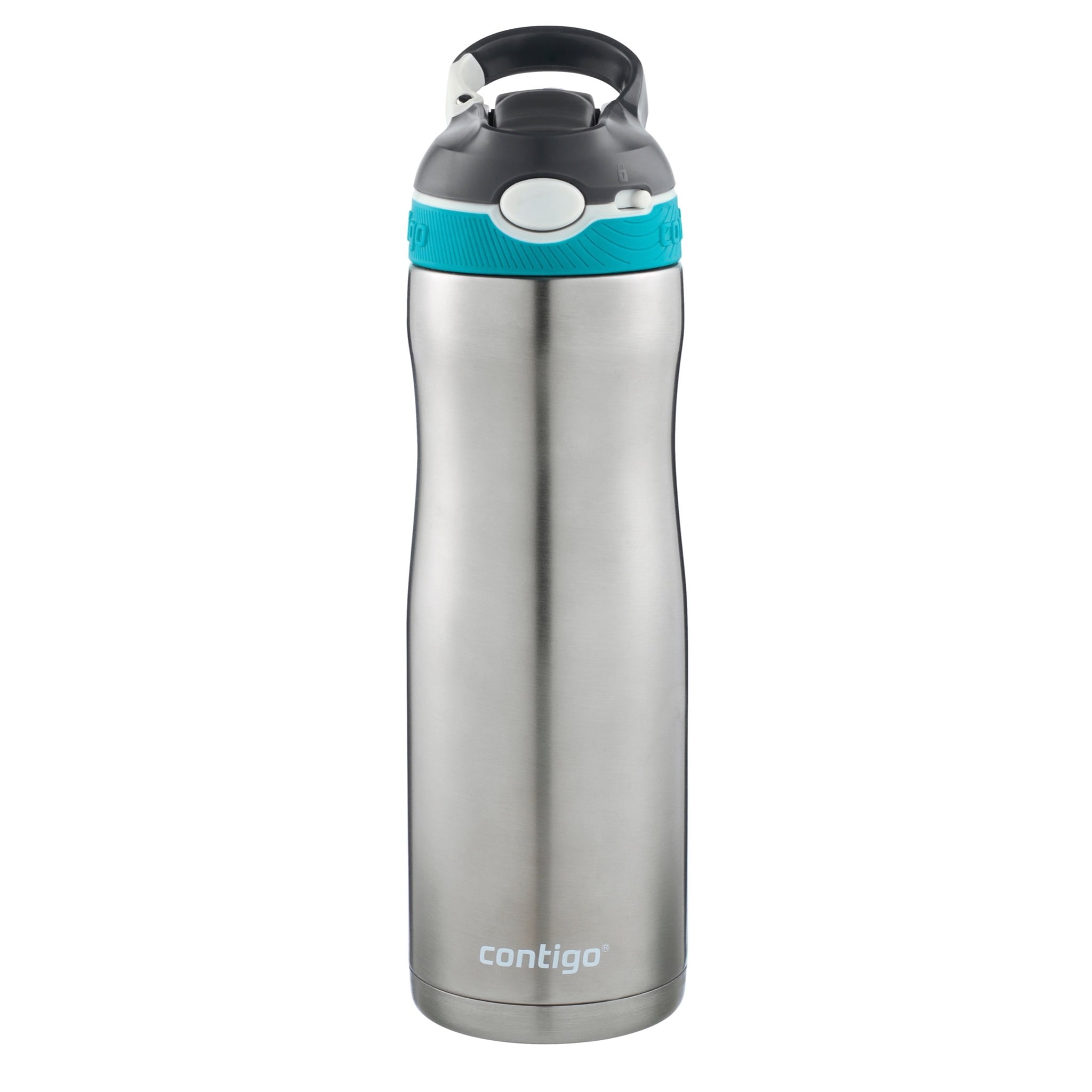Contigo 40 oz Smoke Solid Print Plastic Water Bottle with Straw and Wide  Mouth Lid 