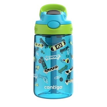 Contigo Kids Water Bottle with Redesigned AUTOSPOUT Straw, Blue, 14 oz