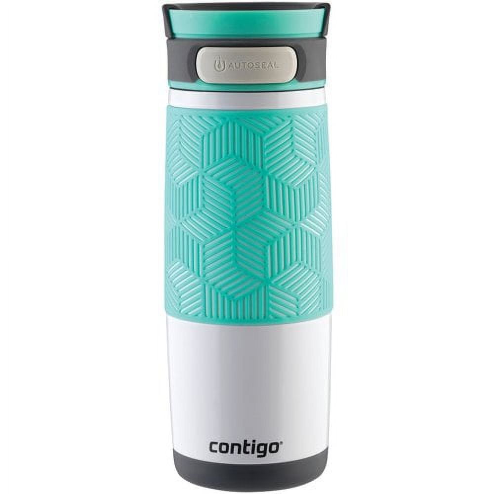 Contigo Auto Seal Transit Vacuum-insulated Stainless Steel Travel Mug, 16 oz., White and Grayed Jade