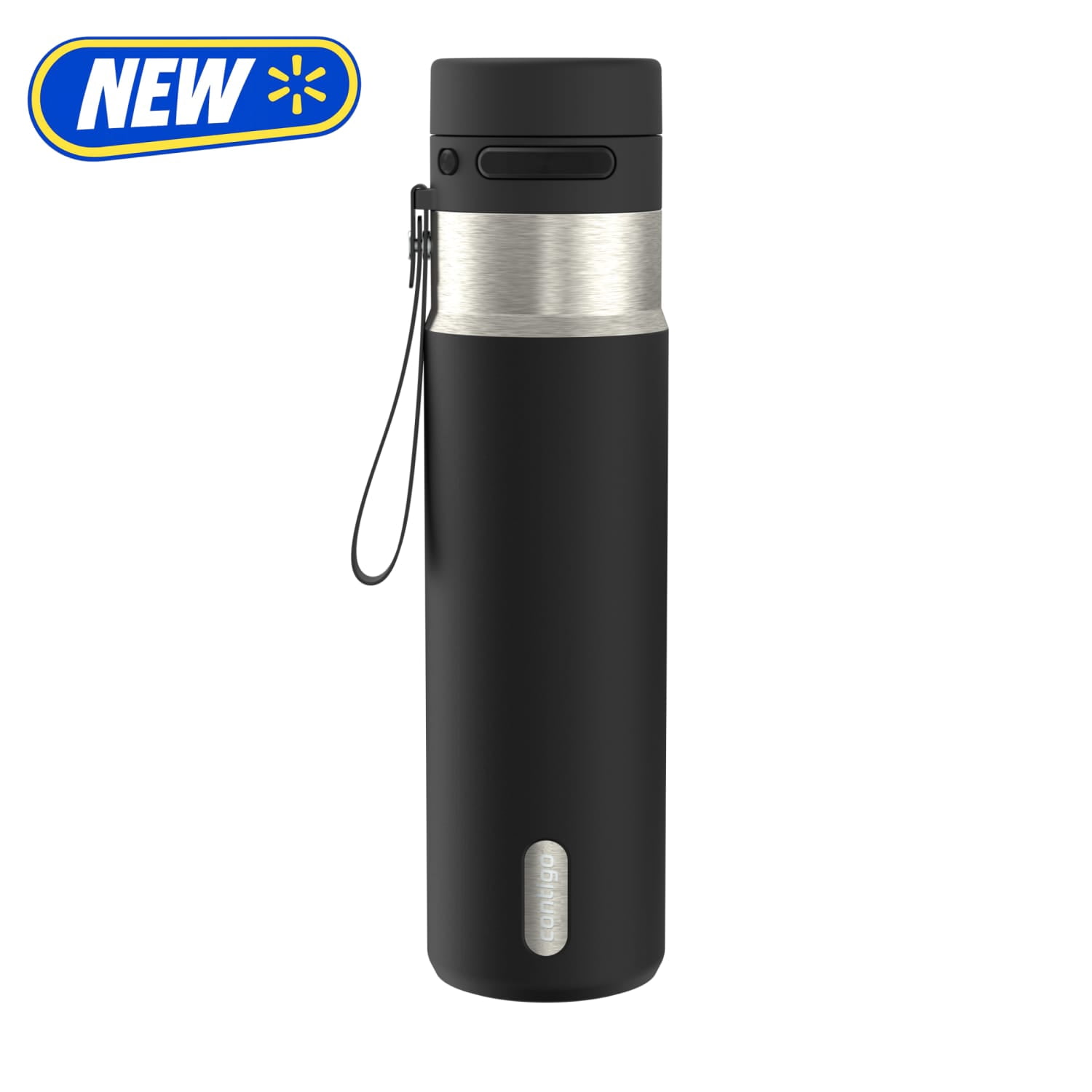 Contigo 24oz AutoPop Insulated Stainless Steel Water Bottle, Licorice Black/Silver