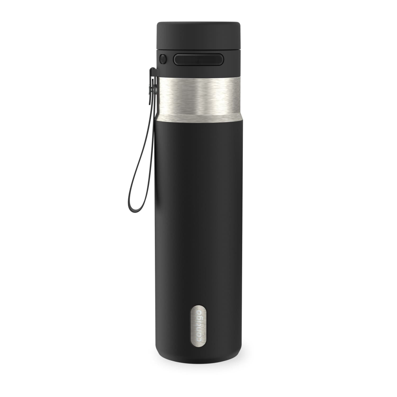 Contigo AutoPop 24 oz Leakproof Insulated Stainless Steel Water Bottle with Carry Strap and Shaker Ball