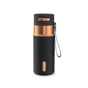 Contigo 16 oz Stainless Steel Water Bottle, Leak-Proof, Hot & Cold Insulated, Travel, Gym & Office Friendly, Carry Strap, Black/Bronze