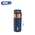 thumbnail image 1 of Contigo 16 oz Stainless Steel Water Bottle, Leak-Proof, Hot & Cold Insulated, Travel, Gym & Office Friendly, Carry Strap, Dark Blue/Bronze, 1 of 7