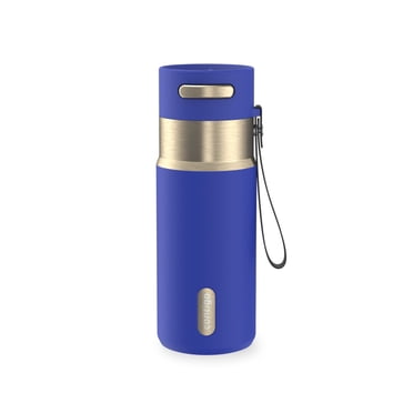 Contigo 16 oz Stainless Steel Water Bottle, Leak-Proof, Hot & Cold Insulated, Travel, Gym & Office Friendly, Carry Strap, Royal Blue/Champagne