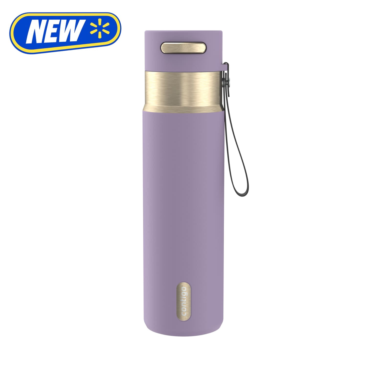 Contigo 24oz AutoSeal Insulated Stainless Steel Water Bottle, Purple Carrot/Champagne
