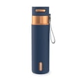 thumbnail image 1 of Contigo 24 oz Stainless Steel Leak-Proof Insulated Water Bottle with Carry Strap, Blue/Bronze, 1 of 8