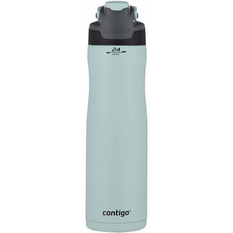 Contigo AutoSeal Chill 24 oz Honeydew Solid Print Double Wall Vacuum Insulated  Stainless Steel Water Bottle with Wide Mouth and Flip-Top Lid 