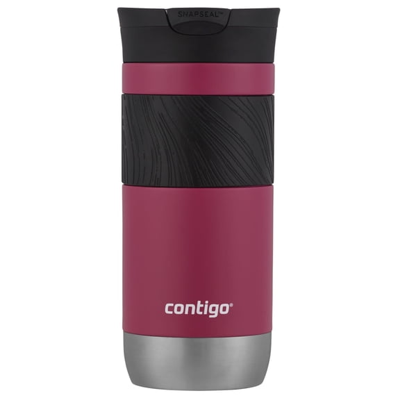 Contigo Byron 2.0 Stainless Steel Travel Mug with SNAPSEAL Lid and Grip Dragon Fruit, 16 fl oz.